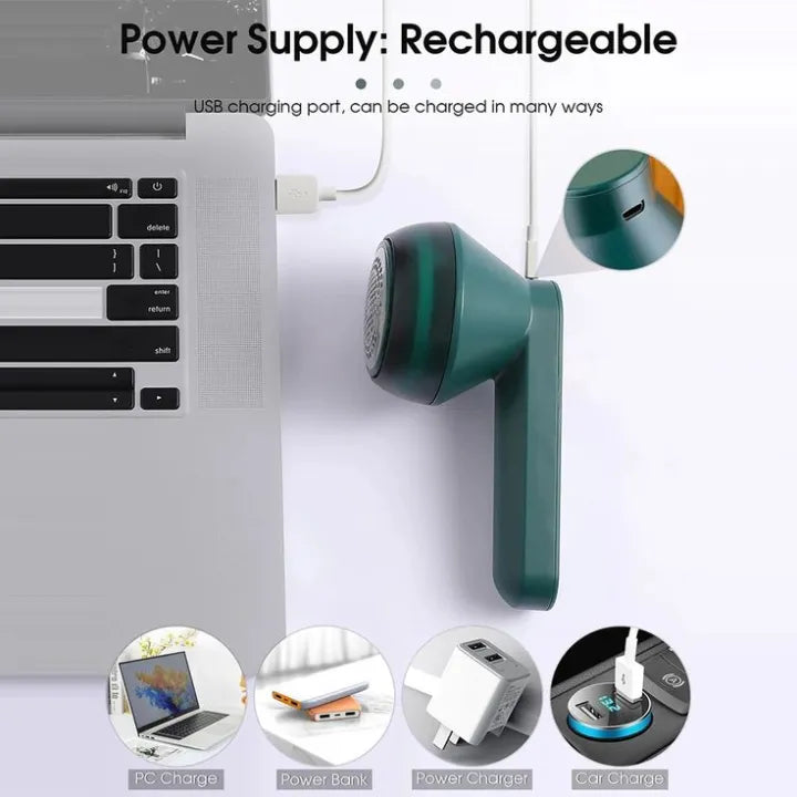 Electric Lint Remover for Clothes – Portable Rechargeable Fabric Shaver