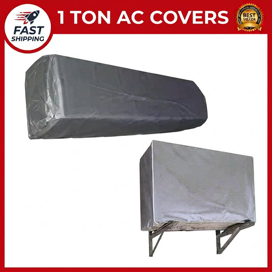 Universal AC Dust Cover for Indoor & Outdoor Unit – Reusable Parachute Fabric Air Conditioner Cover
