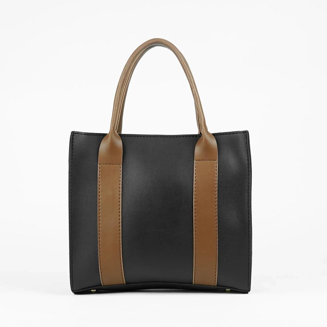 Chic Women's PU Leather Hand Bag - 1 Pc in Classic Black or Brown