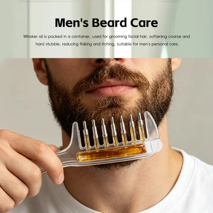 Hair Oil Applicator Comb with Scalp Massage & Liquid Reservoir – Beard & Hair Care