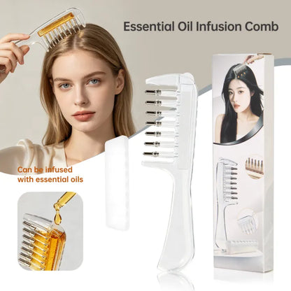 Hair Oil Applicator Comb with Scalp Massage & Liquid Reservoir – Beard & Hair Care