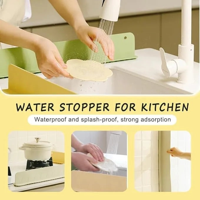 Silicone Sink Splash Guard – Flexible Water Baffle for Kitchen & Bathroom